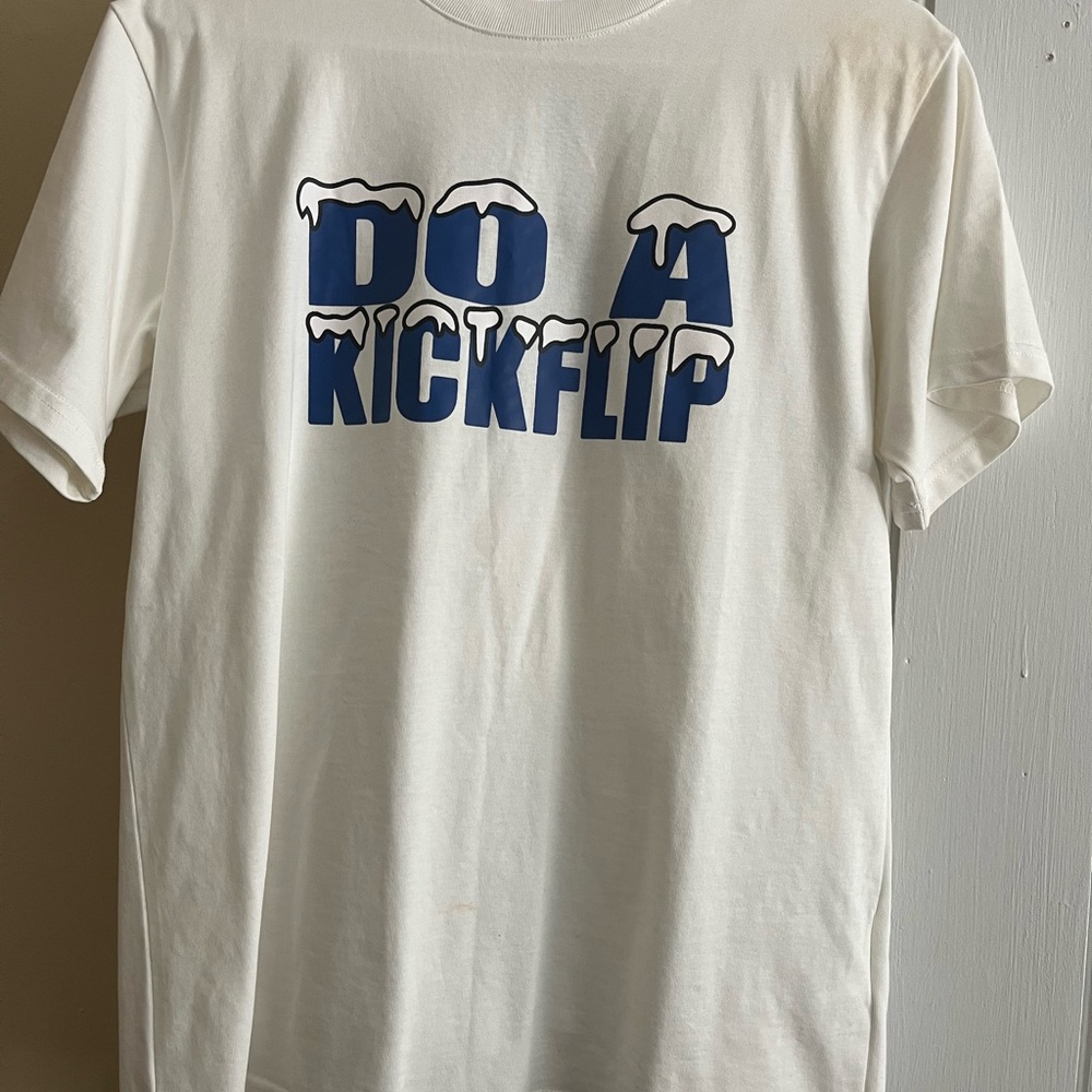 Louis Vuitton Cream Shirt with Blue and Black Graphic